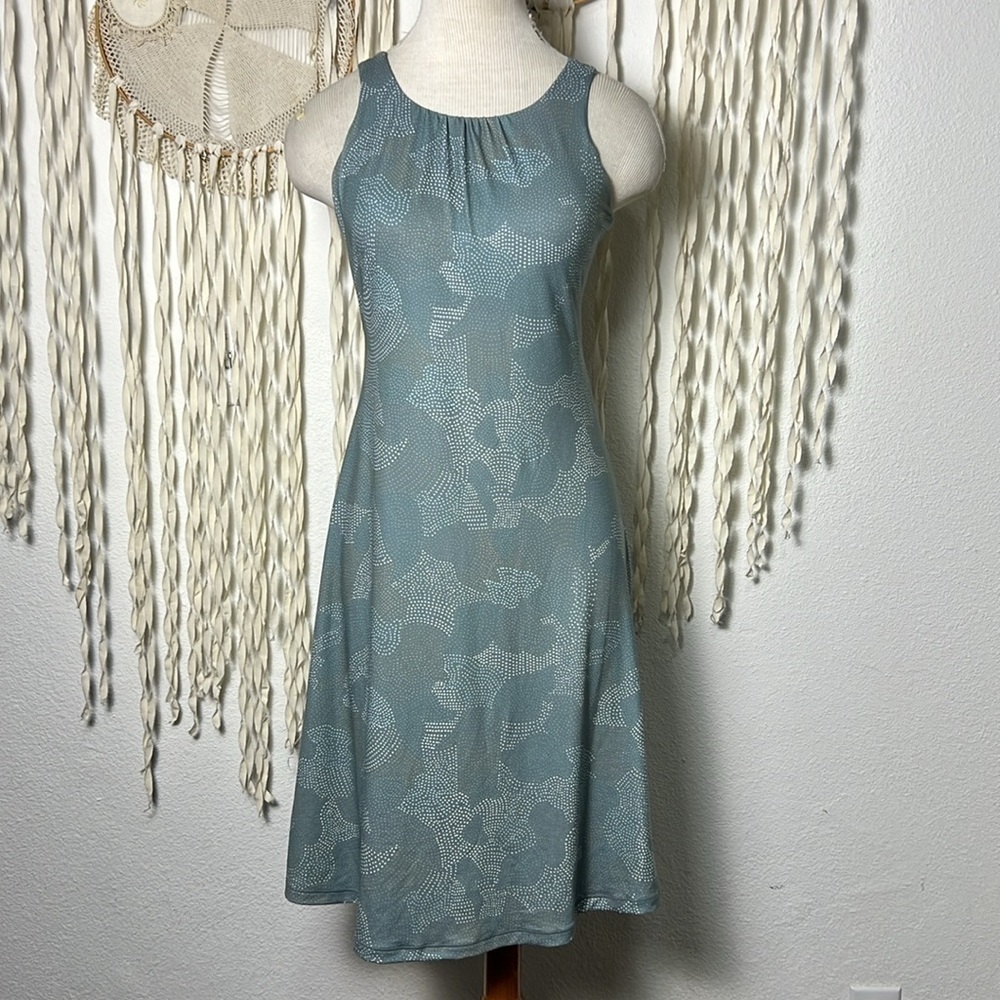 Prana NWT Skypath Athliesure Dress Size Small in Blue Dotty - Picture 2 of 15